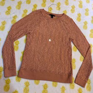 Forever 21 Coral Lace Sweater